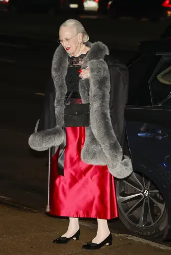 Queen Margrethe II of Denmark arrives to the gala dinner in honor of herself hosted by Spain s King Felipe VI and Queen