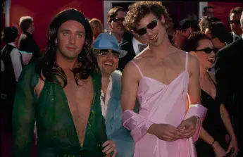 UNITED  STATES  -  Trey  Parker,  Marc  Shaiman,  Matt  Stone,  at  the  Academy  Awards,  LA.DMI/