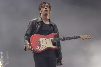 The 1975 perform at Leeds Festival 2023 Matt Healy of The 1975 performs at Leeds Festival 2023, Bramham Park, Leeds, Eng