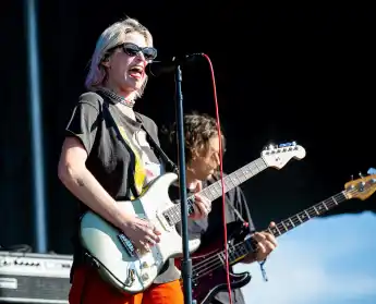 Syndication: The Courier-Journal, Emily Armstrong, lead singer for Dead Sara, belted it out on the Disruptor Stage on th