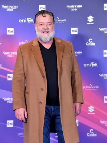 Russel Crowe At 74th Italian Song Festival - Sanremo Russel Crowe attending the 74th Italian Song Festival in Sanremo, I