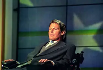 Christopher Reeve, actor, quadriplegic, disability rights activist and star of the Superman movies who was paralyzed in