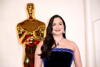 Oscar® nominee Lily Gladstone arrives on the red carpet of the 96th Oscars® at the Dolby® Theatre at Ovation Hollywoo