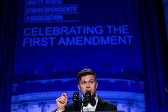 Comedian Colin Jost speaks during the White House Correspondents Association dinner at the Washington Hilton in Washing