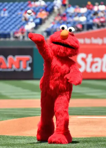 MLB, Baseball Herren, USA Miami Marlins at Philadelphia Phillies, Jun 23, 2019; Philadelphia, PA, USA; Elmo from Sesame