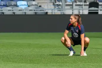 June 3, 2024, Minneapolis, Minnesota, USA: United States forward ALEX MORGAN (13) looks on while the United States Women