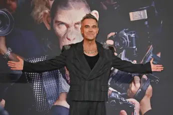 Robbie Williams at the "Better Man" premiere