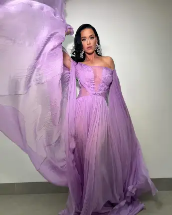 Katy Perry in a transparent dress