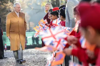 King Charles III thrown at eggs