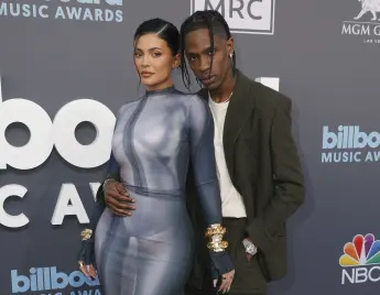 Kylie Jenner and Travis Scott at the 2022 Billboard Music Awards on May 15, 2022