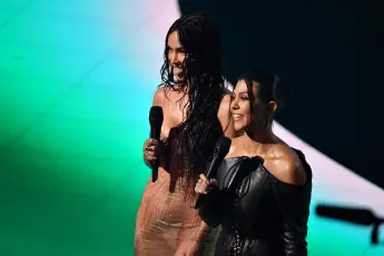 Megan Fox and Kourtney Kardashian at the 2021 MTV Video Music Awards on September 12, 2021