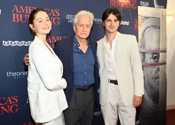 MIchael Douglas with his children Carys and Dylan