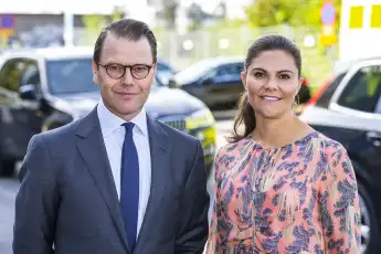 Crown Princess Victoria and Prince Daniel of Sweden visit an ambulance station, August 27, 2020.