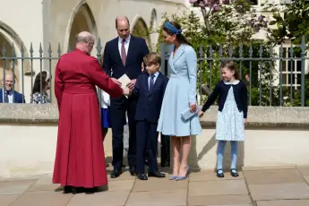 The British royal family at the Easter service in 2022