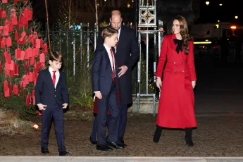 Princess Kate, Prince William and their children at the Christmas service