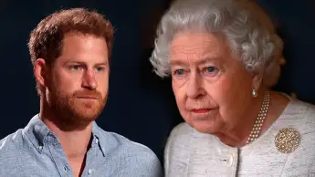 Prince Harry and Queen Elizabeth II.