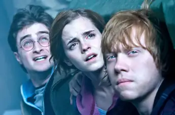 Daniel Radcliffe, Emma Watson and Rupert Grint in a scene from the film "Harry Potter and the Deathly Hallows: Part 2"