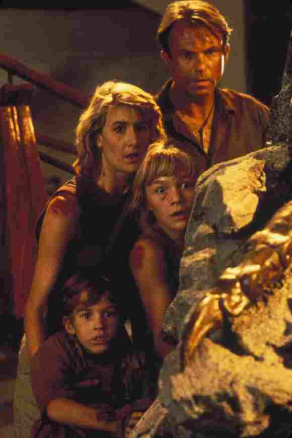Joseph Mazello, Laura Dern, Sam Neill, and Ariana Richards in 'Jurassic Park'