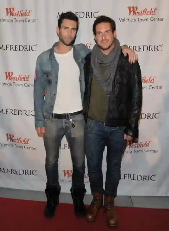 Adam Levine Attends the Grand Opening Of M. Fredric At Westfield Valencia Town Center