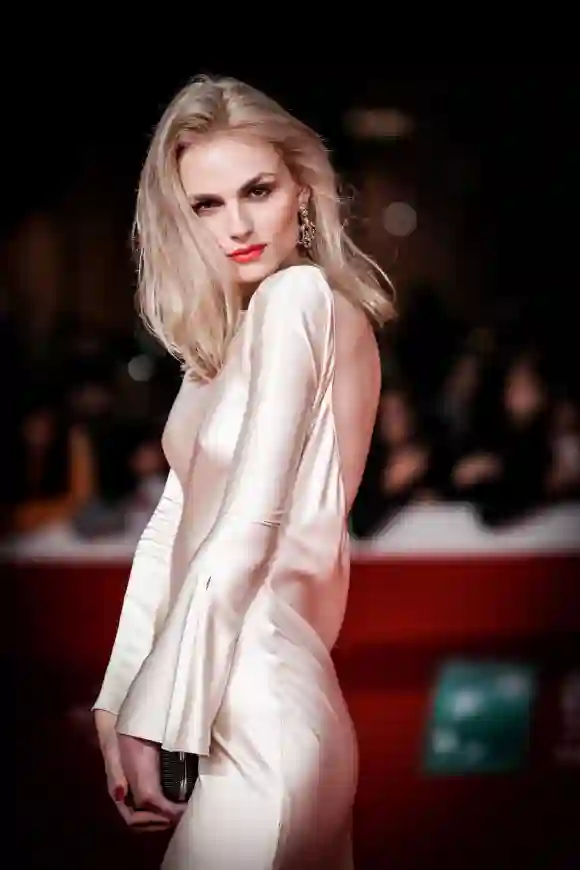 Andreja Pejic walks the red carpet ahead of the 'The Girl In The Spider's Web' screening during the 13th Rome Film Fest.