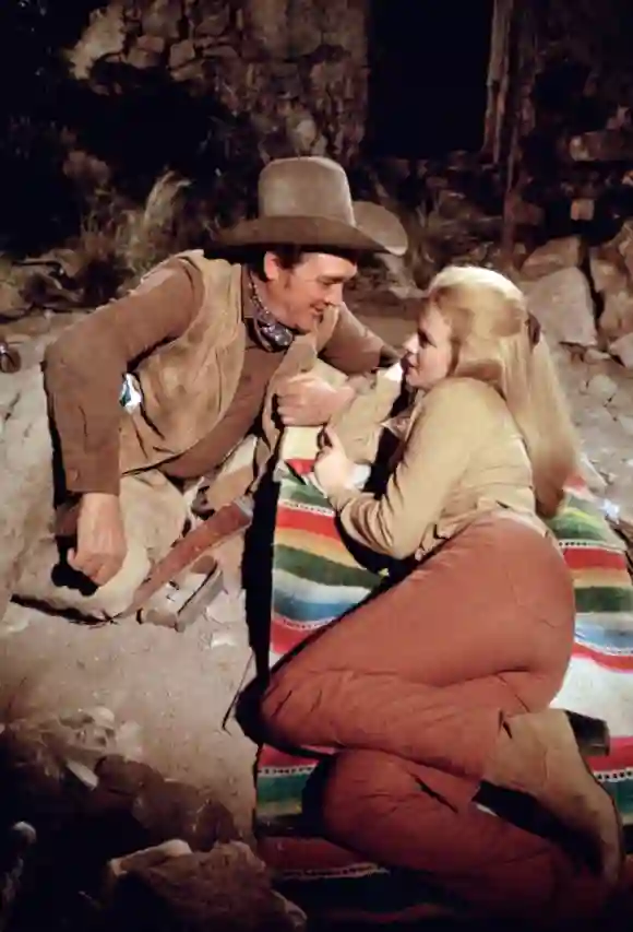 Ann-Margret and John Wayne 'The Train Robbers' 1973