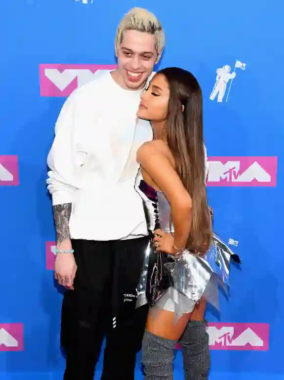 Pete Davidson and Ariana Grande attends the 2018 MTV Video Music Awards.