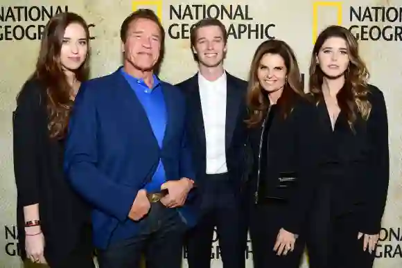 Arnold Schwarzenegger avec sa famille - fils filles ex-femme Maria Shriver - en 2017.