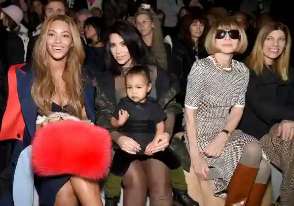 Beyoncé Knowles, Kim Kardashian, North West and Anna Wintour at New York Fashion Week