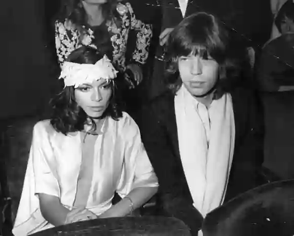 Bianca et Mick Jagger en 1975