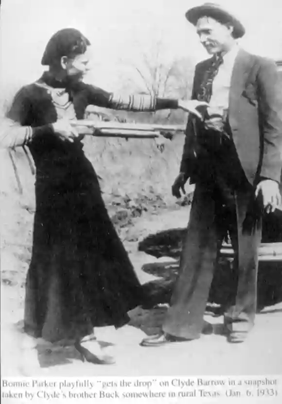 Bonnie Parker and Clyde Barrow who were gunned down by police after committing various crimes in the southeast of America.