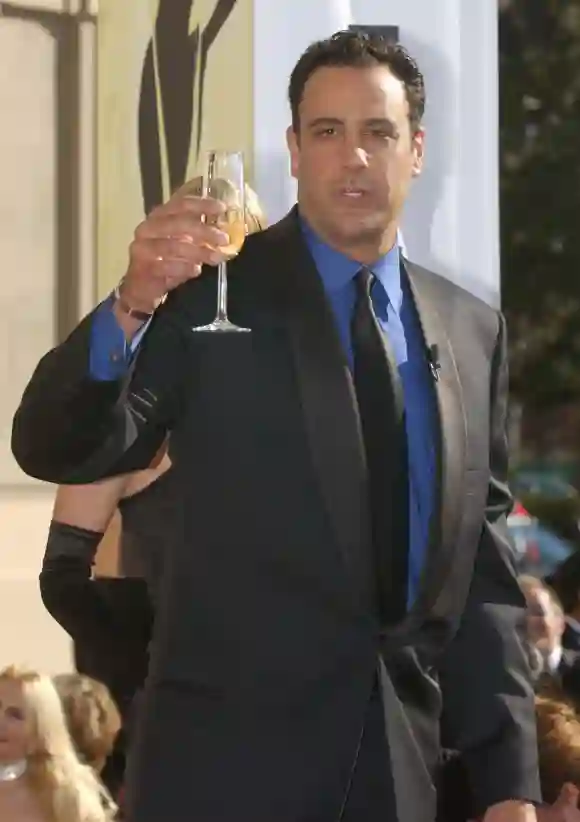 Actor Brad Garrett toasts the opening of the red carpet at the 8th Annual Screen Actors Guild Awards at the Shrine Auditorium March 10, 2002 in Los Angeles, CA.