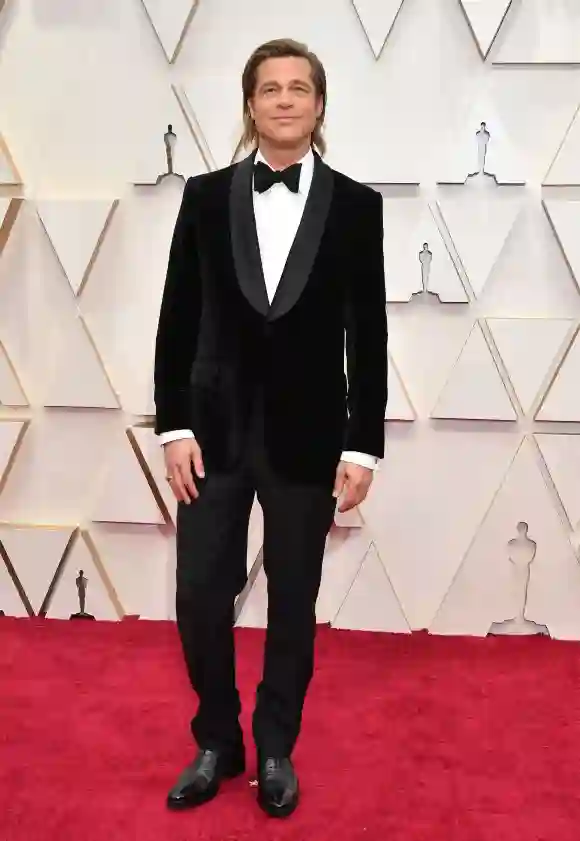 Brad Pitt attends the red carpet for the 2020 Oscars on February 9, 2020.