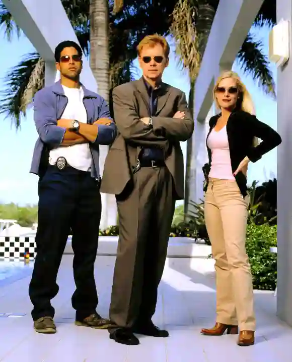 Miembros del elenco de 'CSI': Adam Rodríguez, David Caruso y Emily Procter.