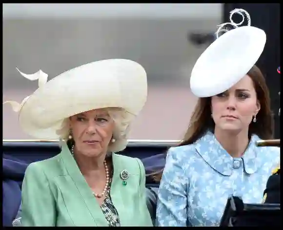 Camilla and Kate Middleton at the "Trooping the Colour" military parade