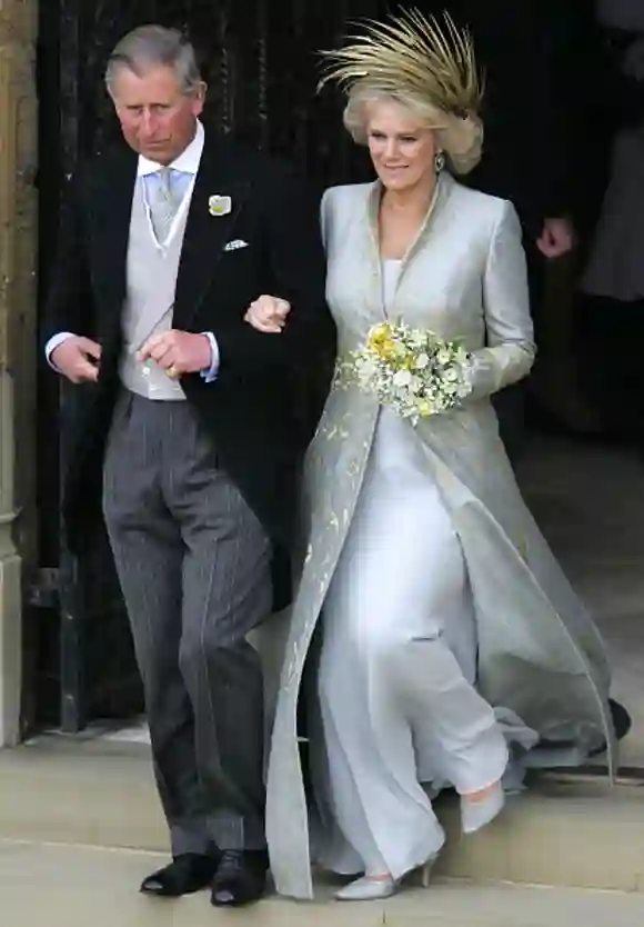 Camilla Parker Bowles en su boda con Carlos en 2005