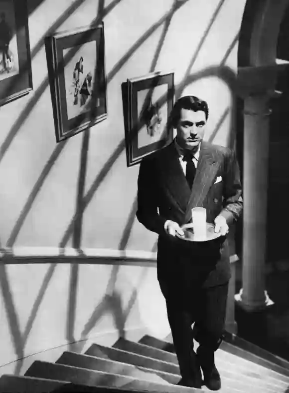 Actor Cary Grant in director Alfred Hitchcock's ﻿movie Suspicion﻿ (1943).