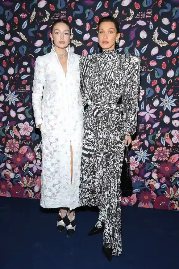 Gigi and Bella Hadid attending the Harper's Bazaar Exhibtion At Musee Des Arts Decoratifs In Paris