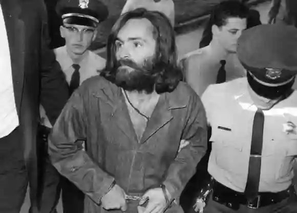 Charles Manson is escorted to court in Los Angeles for a preliminary hearing Dec. 3, 1969