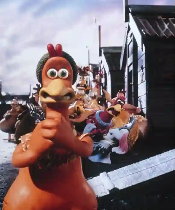 Chicken Run (2000) película de animación stop motion dirigida por Peter Lord y Nick Park.