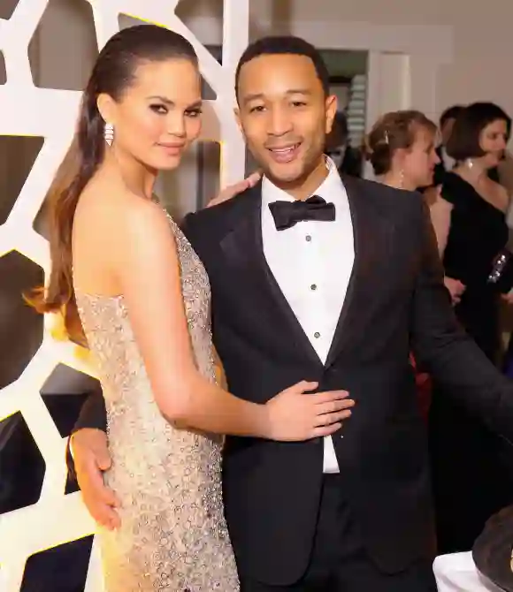 Chrissy Teigen et John Legend assistent au dîner pré-cocktail Time/People/CNN/Fortune 2013