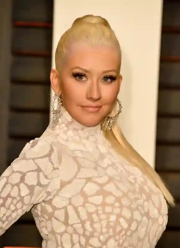 Christina Aguilera after her breast surgery