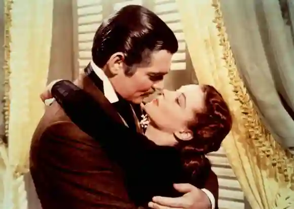 Clark Gable y Vivien Leigh en la película "Lo que el viento se llevó