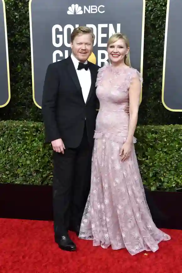 Kirsten Dunst and fiancé Jesse Plemons attending the 77th Annual Golden Globe Awards in 2020