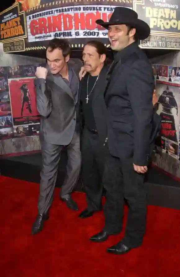 Quentin Tarantino, Danny Trejo and Robert Rodriguez at the premiere of 'Grindhouse' (2007)