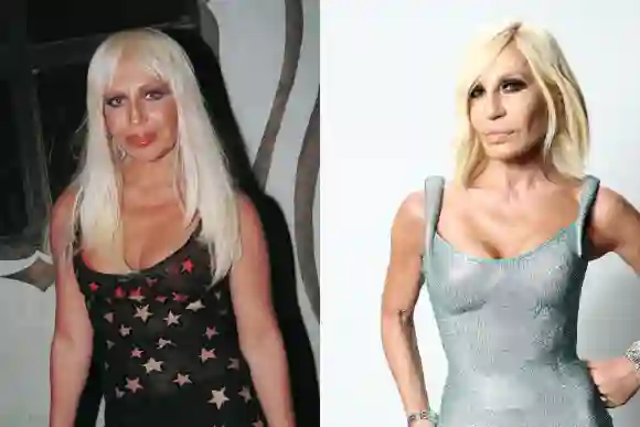 Donatella Versace then vs. today