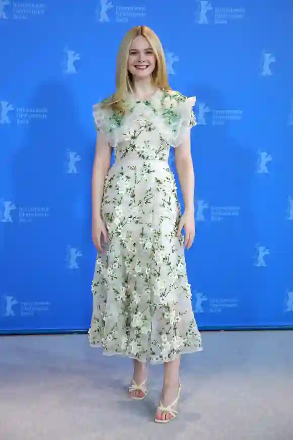 Elle Fanning at the "The Roads Not Taken" photo call.