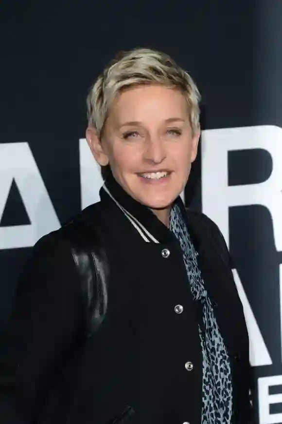 Ellen DeGeneres arrives at the Saint Laurent show.
