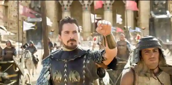 Exodus Gods and Kings 2014 Christian Bale as Moses leads the Egyptians into battle Los Angeles