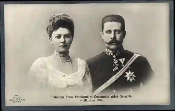 Franz Ferdinand of Austria with his wife Sophie, Duchess of Hohenberg