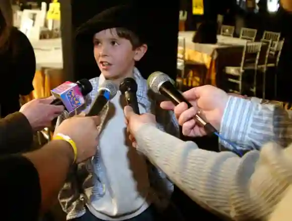 Freddie Highmore speaks to the press backstage during rehearsals for the 11th Annual Screen Actors Guild Awards.